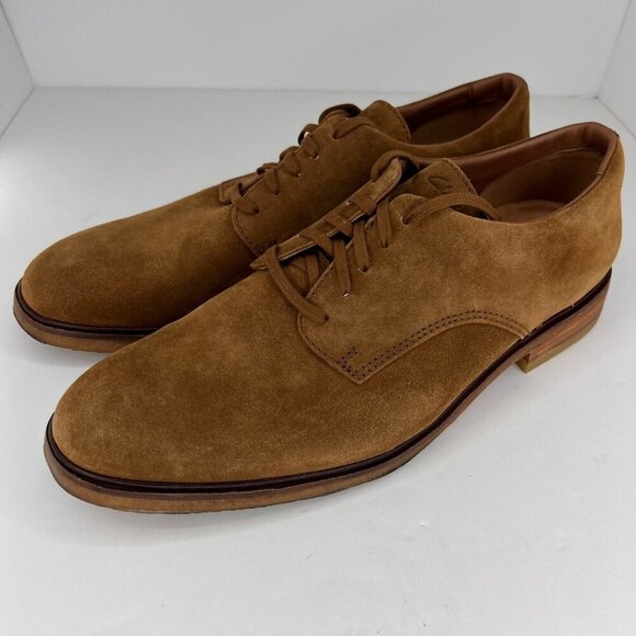 Clarks Other - Clarks Mens 61261262 Brown Hommes Faux Leather Derby Size 13 Dress Shoes